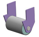 Compos de : 1 lot de 2 rouleaux diam 133 fournis avec axes et chapes